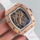 Copy Richard Mille RM 19-01 Rose Gold White Rubber Spider Face Watch (2)_th.jpg